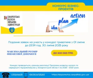 Конкурс стартапів в Ужгороді: фінансування для підприємців та ветеранів