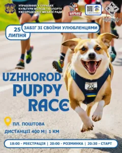 Унікальна спортивна подія в Ужгороді: Благодійний забіг із чотирилапими друзями «Uzhhorod Puppy Race»