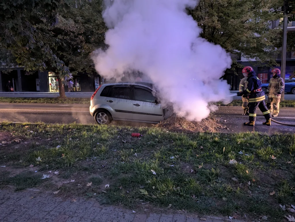В Ужгороді на Капушанській вулиці під час руху спалахнув автомобіль Ford Fiesta В Ужгороді на Капушанській вулиці під час руху спалахнув автомобіль Ford Fiesta