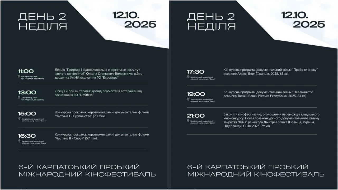 Кіно в горах: в Ужгороді стартуєVI Карпатський гірський міжнародний кінофестиваль стартує сьогодні в Ужгороді! міжнародний гірський кінофестиваль