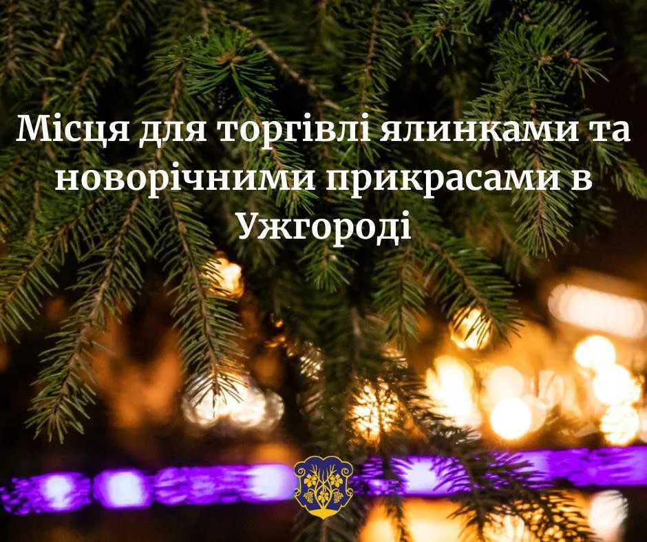 Готуємося до свят: В Ужгороді визначили офіційні локації для торгівлі ялинками та новорічними прикрасами 🎄🎁 Готуємося до свят: В Ужгороді визначили офіційні локації для торгівлі ялинками та новорічними прикрасами 🎄🎁