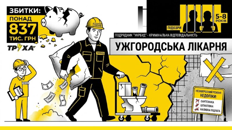 Масштабне розкрадання коштів: майже мільйон гривень зник під час ремонту Ужгородської лікарні