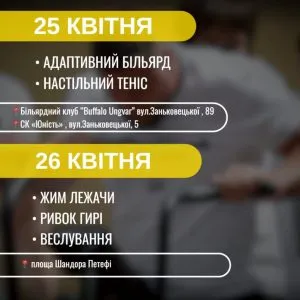Ужгород приймає учасників «Карпатського виклику»: спортивні змагання для поранених військових та ветеранів