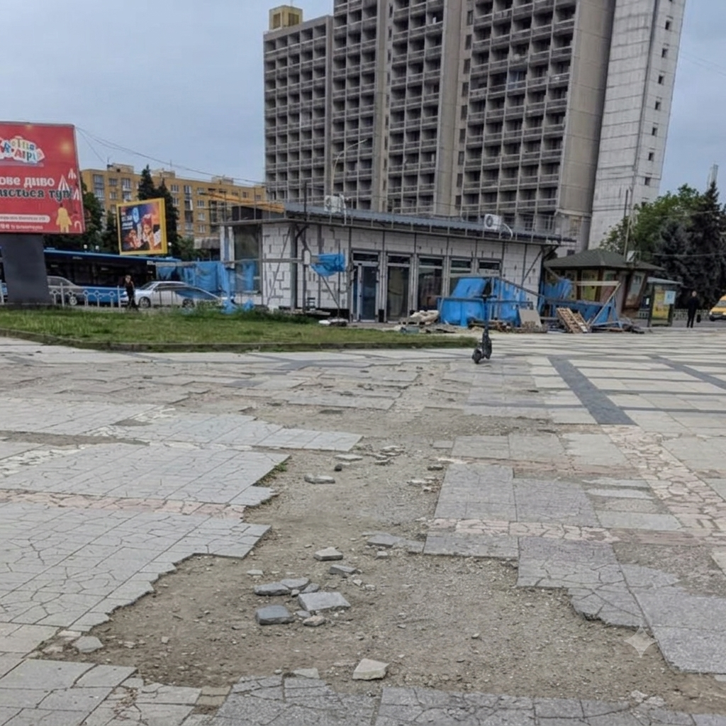 Ужгородська площа Кирила та Мефодія залишається проблемною зоною