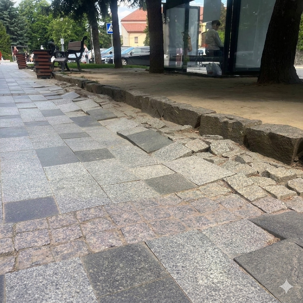 Гранітні плити стали проблемою для містян