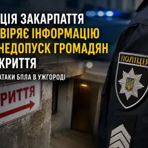 У Ужгороді триває перевірка інформації щодо обмеження доступу до укриття під час повітряної тривоги