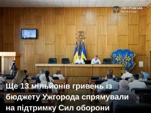 Ужгород спрямував додаткові кошти на допомогу українським захисникам