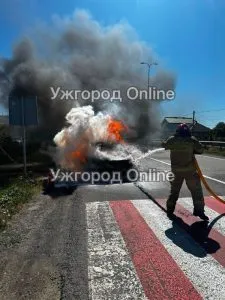 У селі Барвінок повністю згорів автомобіль Kia Optima