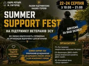 В Ужгороді відбудеться благодійний фестиваль Summer Support Fest