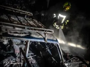 Уночі в Ужгороді згорів ВАЗ