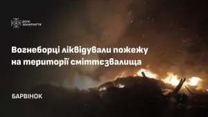 На сміттєзвалищі в селі Барвінок сталася нічна пожежа
